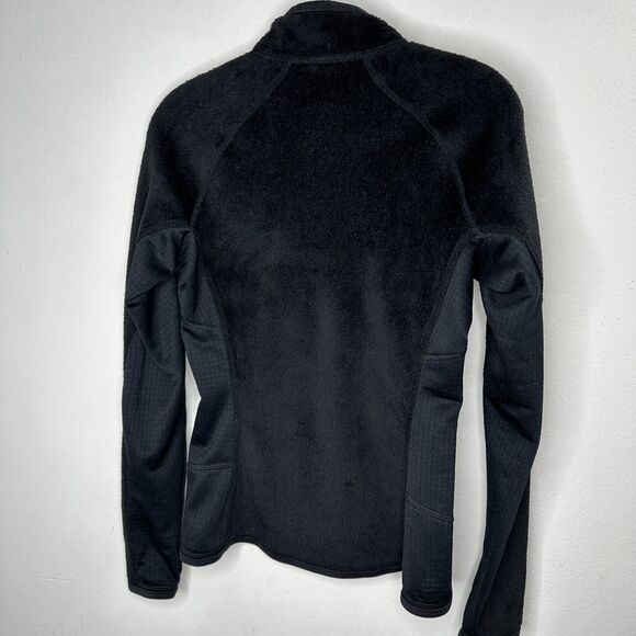 Patagonia Black Fuzzy Long Sleeve Front Full Zip Light Weight Fitted Jacket S - Picture 6 of 12